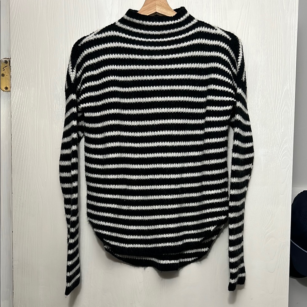 Express Striped Black and White Sweater